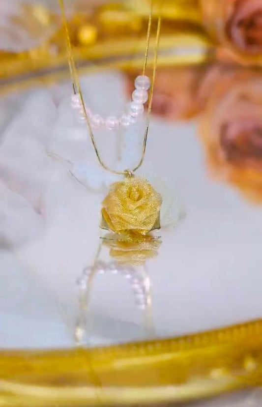 18K Gold-Plated Mesh Pendant Necklace